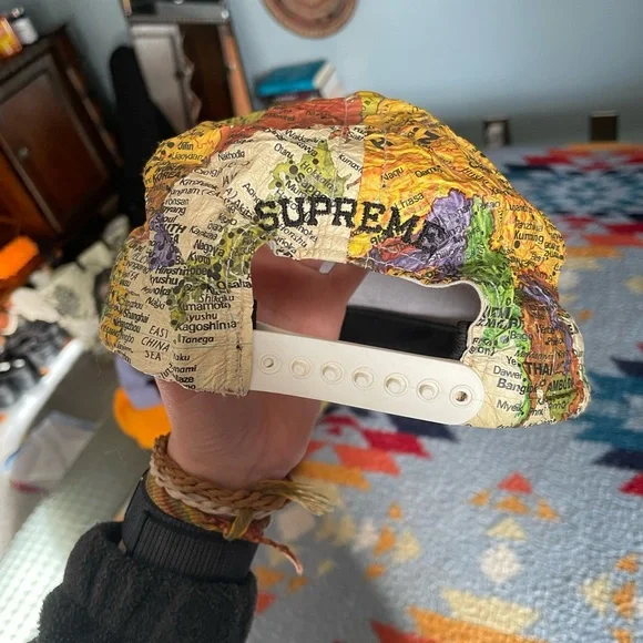 Supreme Colorful World Map Cap
